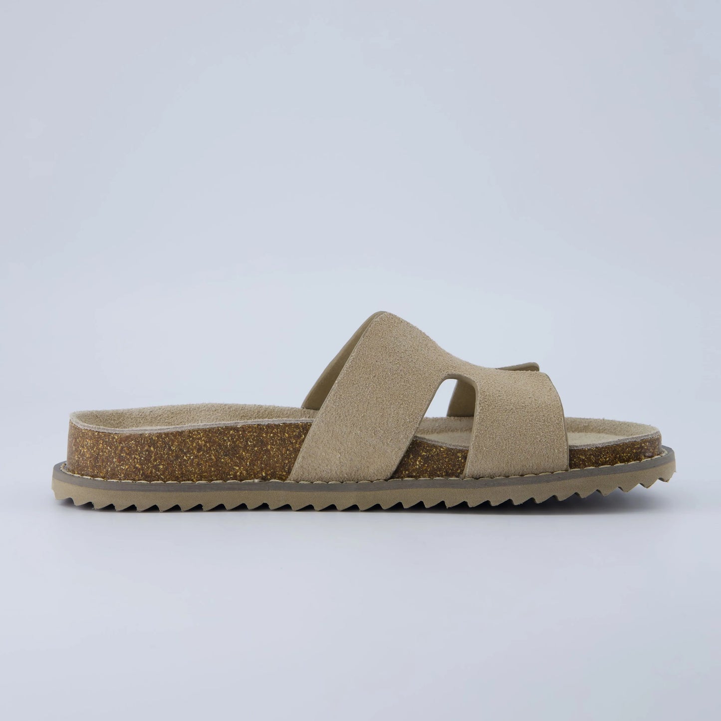 Cushionaire Women'S Wisdom Leather Slide Sandals - Genuine Leather Shoes for Women with Cutout Upper and Contoured Cork Footbed for Memory Foam Padded Comfort