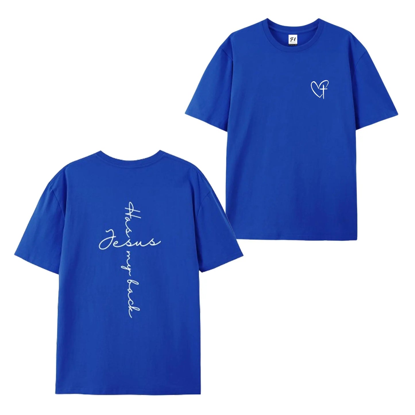 Jesus Has My Back Graphic T-Shirt - Casual Christian Apparel for Birthdays and Everyday Wear, Perfect Gift for Teens and Faith Enthusiasts