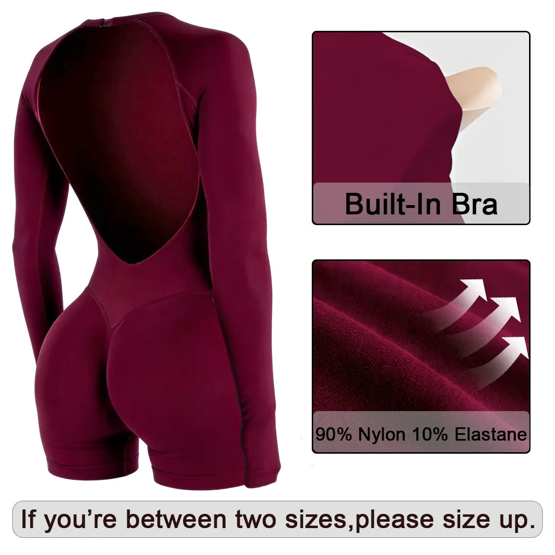 GYMER Impact Long Sleeve One-Piece Jumpsuit for Fitness and Activewear