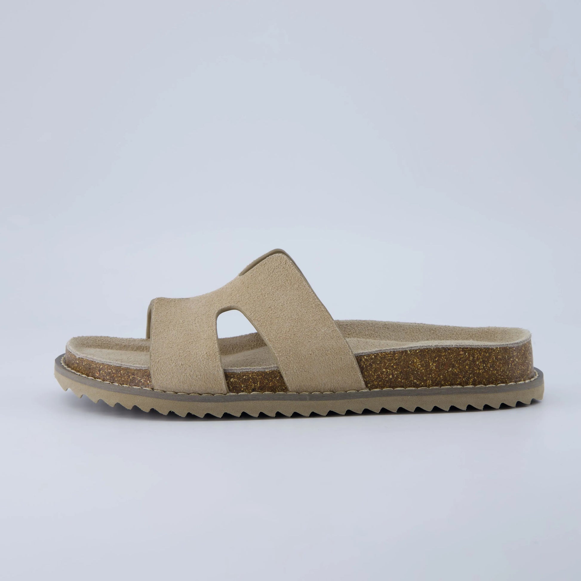 Cushionaire Women'S Wisdom Leather Slide Sandals - Genuine Leather Shoes for Women with Cutout Upper and Contoured Cork Footbed for Memory Foam Padded Comfort