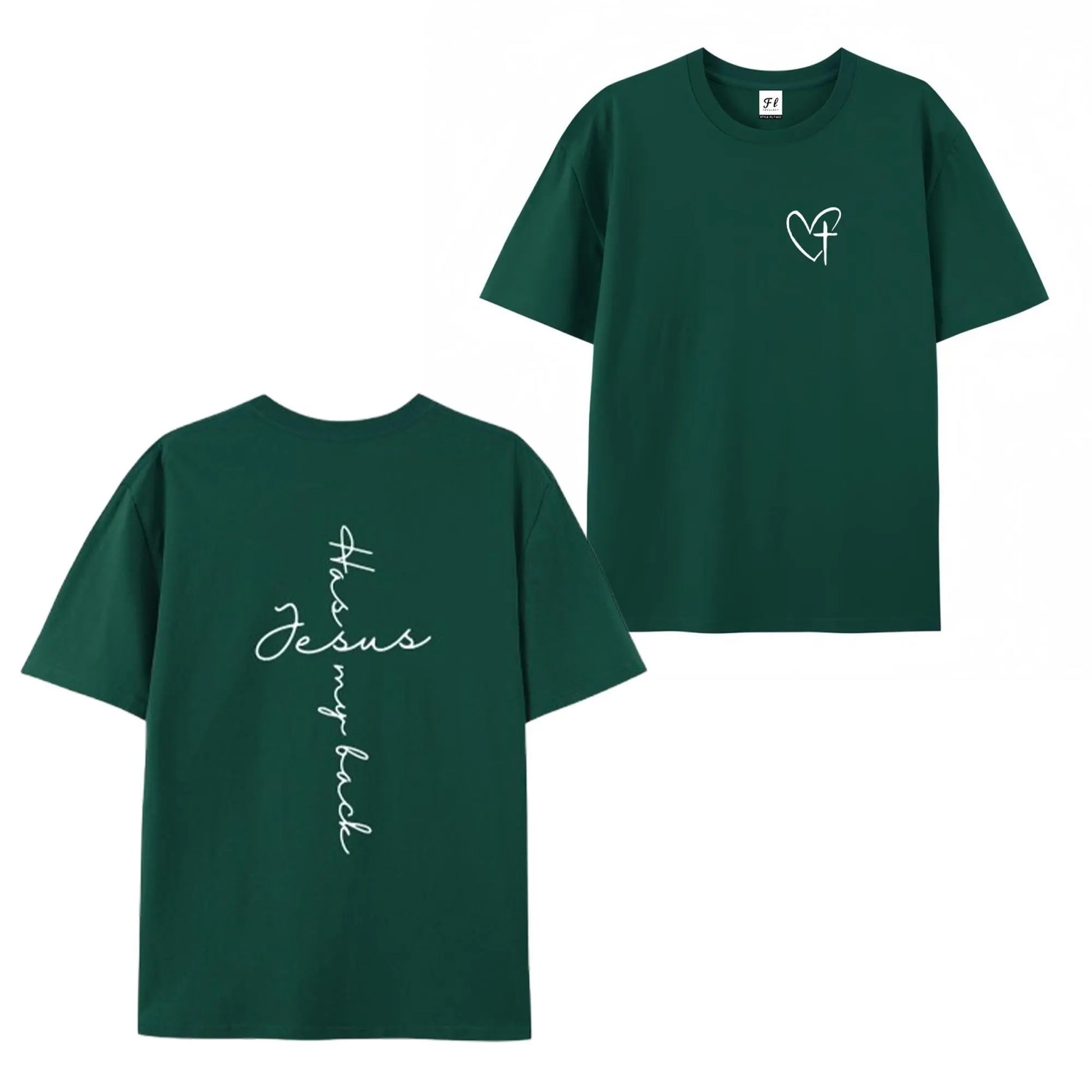 Jesus Has My Back Graphic T-Shirt - Casual Christian Apparel for Birthdays and Everyday Wear, Perfect Gift for Teens and Faith Enthusiasts