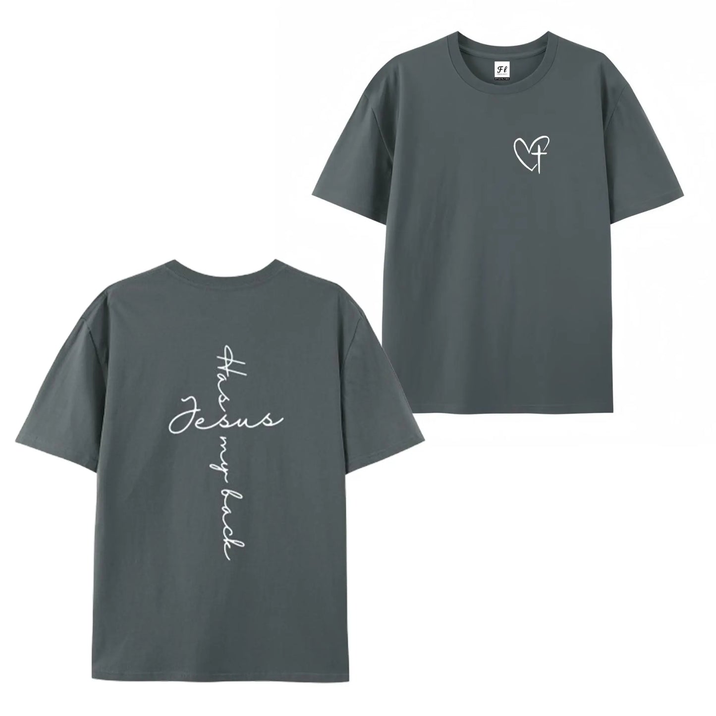 Jesus Has My Back Graphic T-Shirt - Casual Christian Apparel for Birthdays and Everyday Wear, Perfect Gift for Teens and Faith Enthusiasts