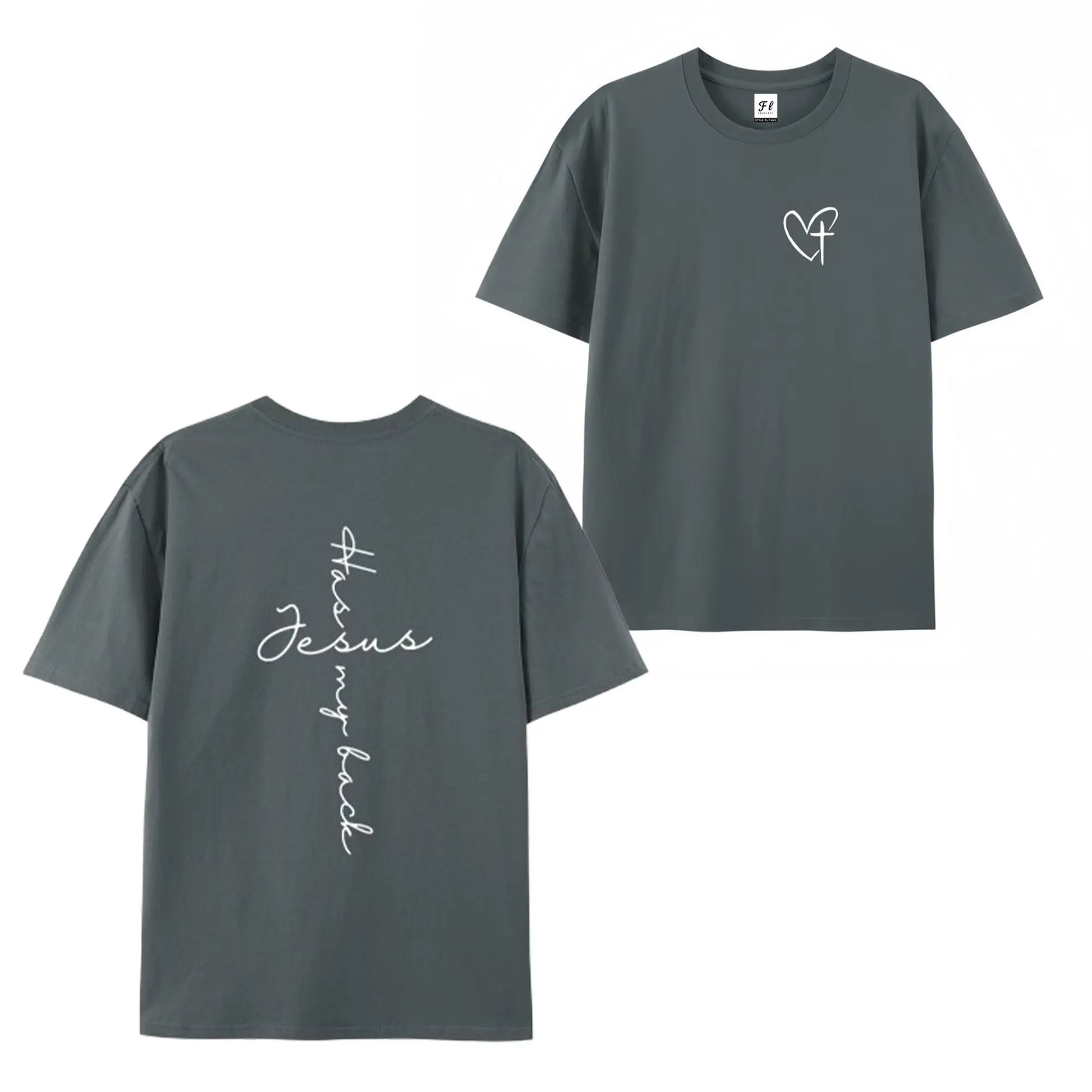 Jesus Has My Back Graphic T-Shirt - Casual Christian Apparel for Birthdays and Everyday Wear, Perfect Gift for Teens and Faith Enthusiasts